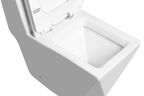 Напольный унитаз-моноблок SantiLine SL-5013 безободковый, с сиденьем микролифт, белый