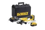 Аккумуляторная угловая шлифмашина DEWALT DCG412M2, 18 В, 125 мм, 7000 об/мин, с 2 АКБ 4 Ач и ЗУ, в кейсе (DCG412M2-QW)