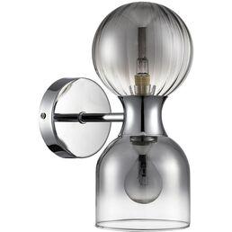 Бра Lumion Tauna 8114/2W хром/дымчатый, металл/стекло G9 30W + E14 40W 220V