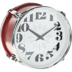 Часы настенные IsTime Drum красные 27,5х16,7х27,5 см