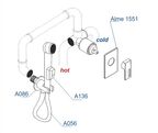Гигиенический душ со смесителем Wasserkraft Alme A15156 хром