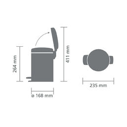Мусорный бак Brabantia NewIcon 3л