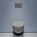 Унитаз подвесной Ceramica Nova Modena CN6063MH безободковый, с сиденьем микролифт, антрацит матовый