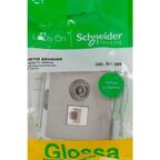 Розетка компьютерная встраиваемая Systeme Electric Glossa RJ45 цвет платина