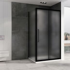 Душевой уголок Abber Schwarzer Diamant 110x100 AG30110BMH-S100BM стекло матовое, профиль черный