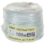 Провод Ореол ШВВП 2x0.75 100 м ГОСТ цвет белый