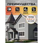Краска фасадная износостойкая для наружных и внутренних работ PROFIPAINTS ECO FACADE ACRYL 0.9л , RAL-7035