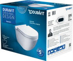 Подвесной унитаз Duravit Starck 3 2225090000 + сиденье SoftClose 0063890000