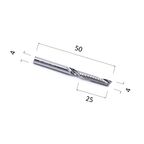 Фреза DJTOL AAY1LX4.25 спиральная однозаходная стружка вверх (по дереву, композиту (АКП), пластику)