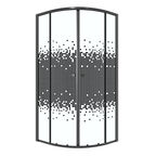 Душевой уголок Niagara Eco 78x78 NG-1003-14BLACK стекло мозаика, профиль черный матовый