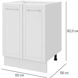 Кухонный шкаф напольный Агидель 60x82.5x58 см МДФ цвет белый