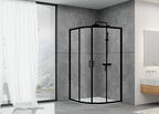 Душевой уголок 100x100 Abber Schwarzer Diamant AG01100B , профиль черный