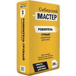 Стяжка пола Сибирский Мастер Ровнитель грубый 25 кг