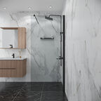 Душевая перегородка Niagara Eco 80x190 NG-551-80BLACK стекло прозрачное, профиль черный