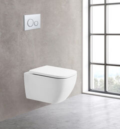 Подвесной унитаз BelBagno Alpina BB10100CHR/SC безободковый, с крышкой микролифт, белый