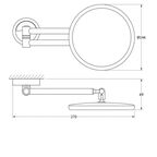 Зеркало косметическое настенное FBS ELL 020