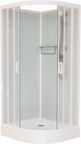 Душевая кабина Frank 100x100 F400 М White без крыши, стекло матовое, профиль белый