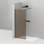 Душевая перегородка Cezares Liberta 110x195 LIBERTA-L-1-110-BR-NERO стекло бронза, профиль черный