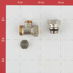 Клапан запорный Valtec 1/2 НР(ш) х 1/2 ВР(г) для радиатора (VT.020.NR.04)