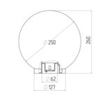 Светильник садово-парковый Svet Анелма черный 260 мм E27 60 Вт IP44 (1200-00190)