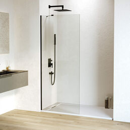 Душевая перегородка Walk-In RGW 140x195 WA-110B стекло прозрачное, профиль черный