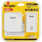 Дверной звонок беспроводной Navigator 80 509 36 мелодий цвет белый