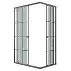 Душевой уголок Niagara Eco 117x78 NG-1012-14QKL стекло в клетку, профиль черный матовый