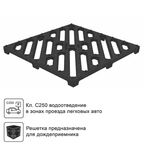 Решетка к дождеприемнику Gidrolica Point 28.5x28.5x2.1 см цвет черный