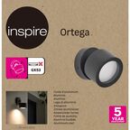 Светильник уличный настенный Inspire Ortega IP44 цвет черный