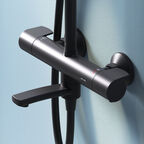 Душевая стойка Am.Pm X-Joy F0785A522 с изливом для ванны, черная
