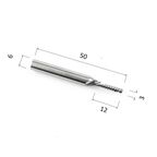 Фреза DJTOL A1LXD6312 спиральная однозаходная стружка вниз (по акрилу (оргстеклу), дереву, композиту (АКП))