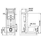Инсталляция Berges Atom Line 040338 410 для подвесного унитаза с кнопкой цвет хром