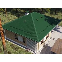 Профнастил С21 0.35 мм 1050x2000 мм зелёный RAL 6005