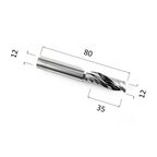 Фреза DJTOL N1LX1235 спиральная однозаходная стружка вверх (по дереву, композиту (АКП), пластику)
