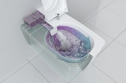 Подвесной унитаз Vitra Metropole 7672B003-1686 с ёмкостью для чистящей жидкости, без сиденья