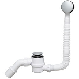 Сифон для ванны McAlpine 1 1/2х40 мм с выпуском d70 мм клик-клак с соединением 40/50 мм (MRB11)