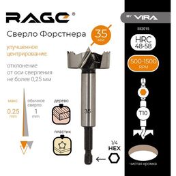 Сверло Форстнера 35 мм VIRA RAGE