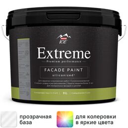 Краска фасадная Parade Extreme матовая прозрачная база С 9 л