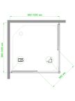 Душевой уголок Royal Bath 100х100 RB100 HPD-T-CH стекло прозрачное, профиль хром, без поддона