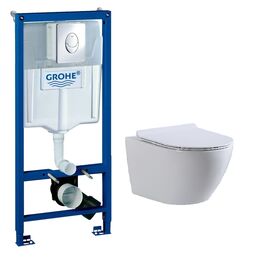 Комплект Инсталляция Grohe Rapid SL 38721001 + унитаз beWash Minimal BKWHR003480  с микролифтом