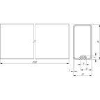 Столб для забора 40x20 мм 2.5 м RAL 6005 зеленый
