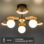 Люстра потолочная светодиодная Arte Lamp Carmela с пультом управления 20 м² регулируемый белый свет цвет черный
