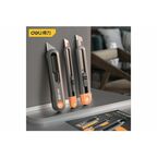 Набор технических ножей "Home Series Gray" Deli (ножи 9мм+18мм+Т-образный)