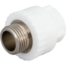 Муфта комбинированная РВК 1/2"x20 мм НР ВП полипропилен 020402