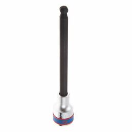 KING TONY Насадка (бита) торцевая 1/2", Hex, 8 мм, L 140 мм, с шаровым окончанием