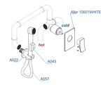 Гигиенический душ со смесителем Wasserkraft Aller A010657WHITE белый хром