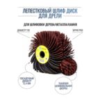 №PLM. FD11860CP60 Лепестковый шлиф диск Д118*60 гибкий, абразивная ткань P60 (код 6-071)