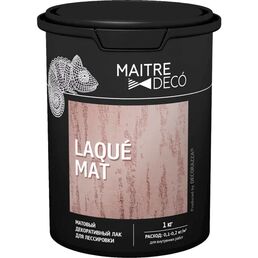 Лак декоративный Maitre Deco «Laque Mat» для лессировки матовый 1 кг