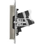 Компьютерная розетка встраиваемая IEK Brite РК10-БрС RJ45 UTP cat 5e цвет сталь