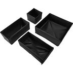 Набор коробок без крышки 31x31/15x31/15x15 см полиэстер цвет черный 4 шт